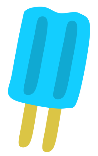 Albastru de îngheţată de pe stick-ul de desen vector