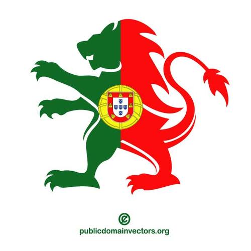 Vaakuna Portugalin lipun kanssa