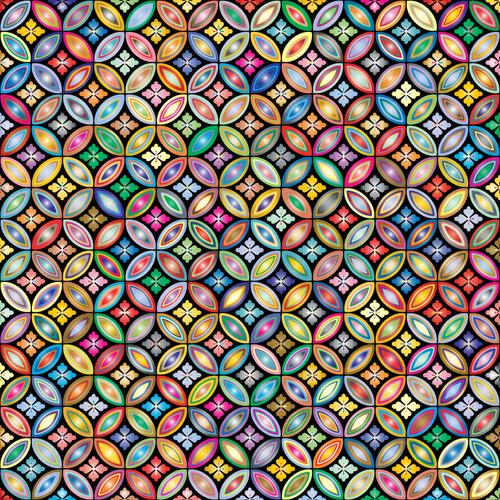 Image vectorielle de prismatique design floral pattern