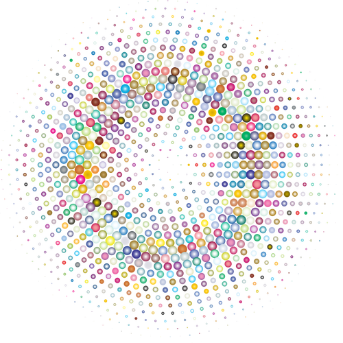 Prismático círculo colorido