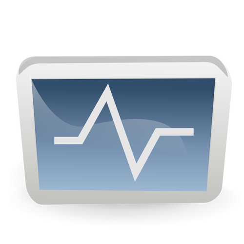 Illustrazione vettoriale di cuore monitor icona