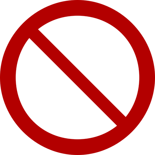 Prediseñadas prohibición símbolo vector