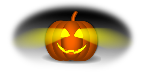 Imagem de vector abóbora de Halloween iluminado