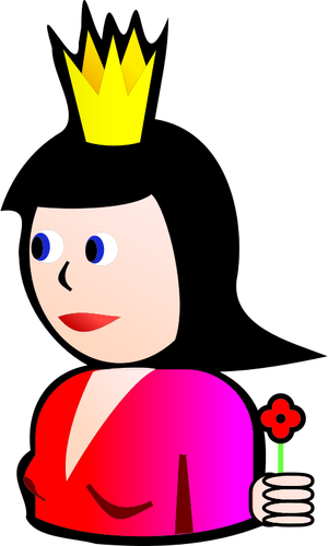 Królowa serc kreskówka ilustracji wektorowych