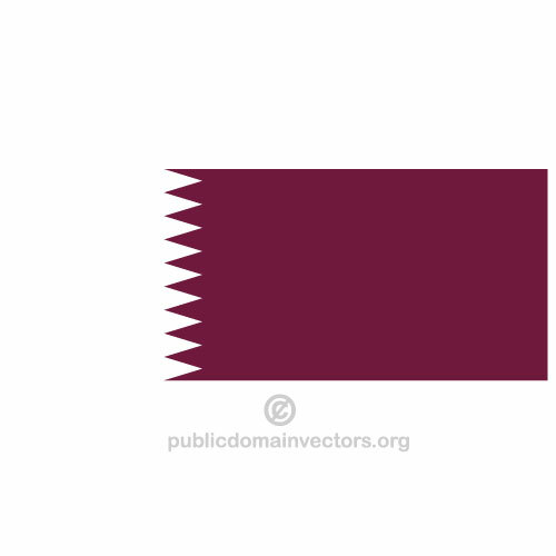 矢量旗帜的卡塔尔