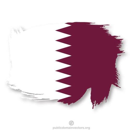 Målade flagga Qatar
