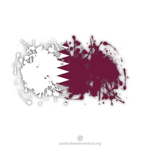 Flagg Qatar blekk sprut