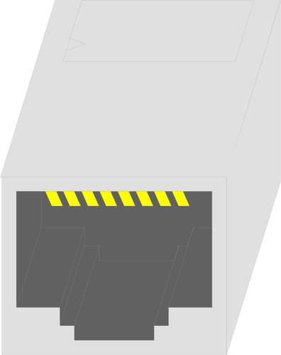 RJ-45 LAN Female connector vector clip art