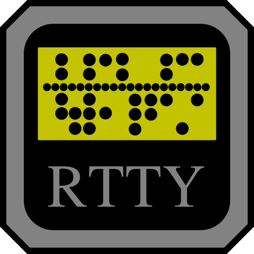 RTTY telex machine vector symbool