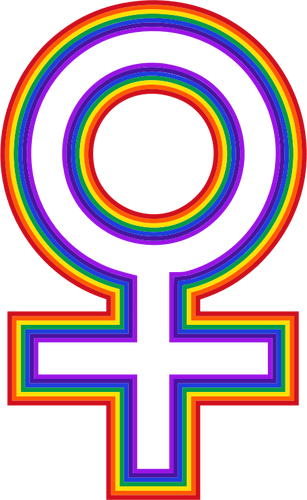 Simbolo femminile arcobaleno
