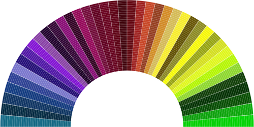 Vektorové ilustrace z duhového spektra mozaika