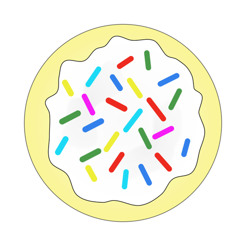 Rainbow sprinkles sukker cookie