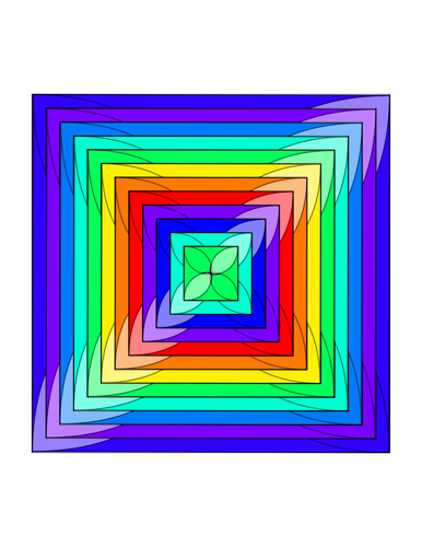 Vectorillustratie van veelkleurige vierkant