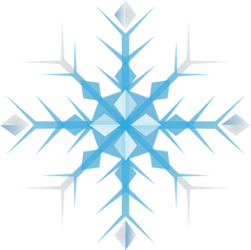 Illustration vectorielle de flocon de neige géométrique simple