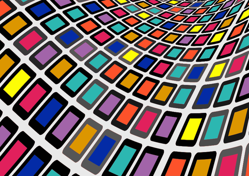 Patrón de rectángulos en muchos colores
