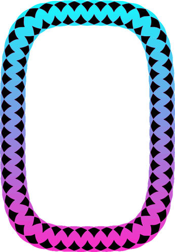 Cadre rectangulaire de zigzag