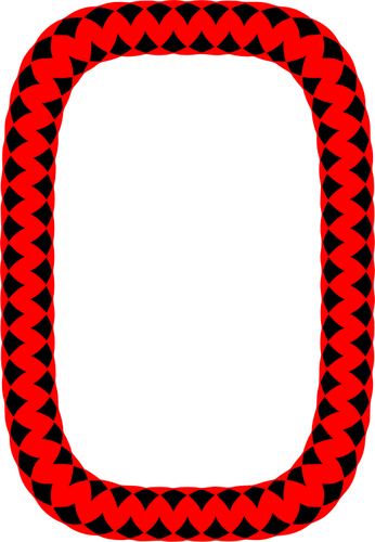מסגרת אדומה מלבנית