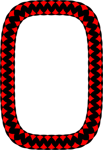 Moldura retangular vermelha