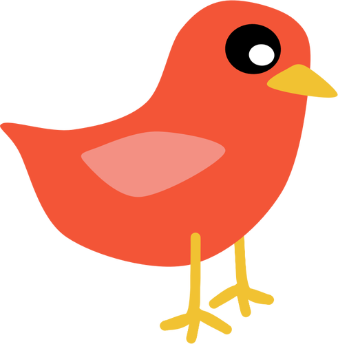 Seni klip merah burung Kardinal vektor