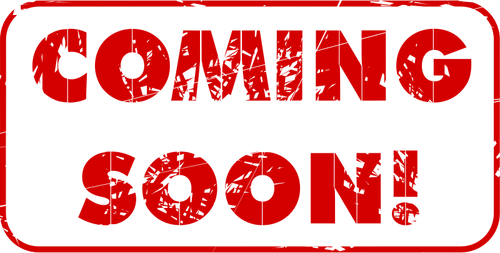 Red "Coming Soon" Stamp vector graphics