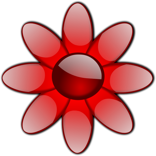 Glossy flower vector image