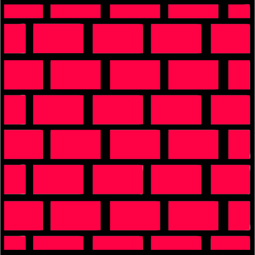 Ilustração em vetor parede tijolo rosa