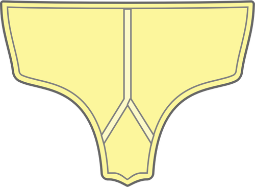 Ilustração do vetor amarela calcinha