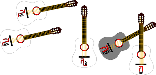 Ilustrasi vektor gitar akustik