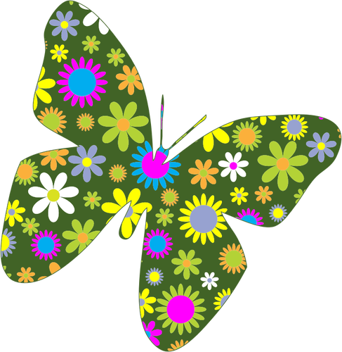 Kwiatowy motyl