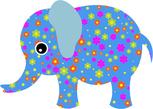 Floral elefant