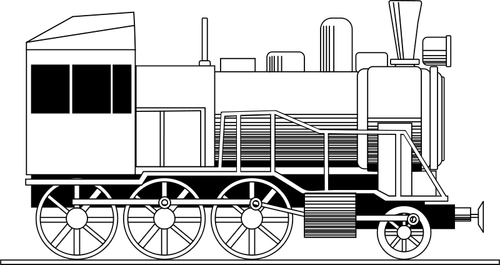 Ilustración vectorial de locomotora