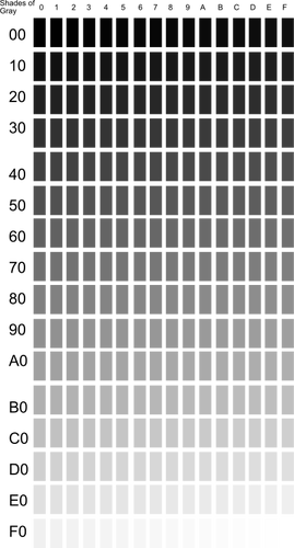 Vektor ClipArt av nyanser av grå palett