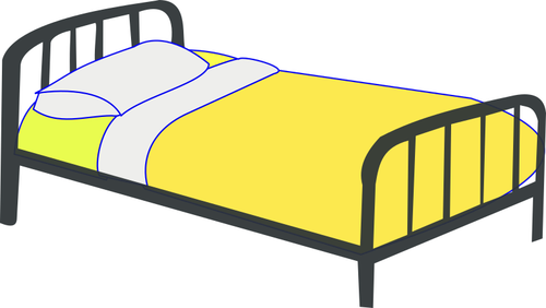 Uma cama de solteiro