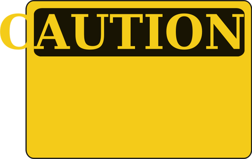 Vorsicht Schild blank gelbe Vektor-Bild