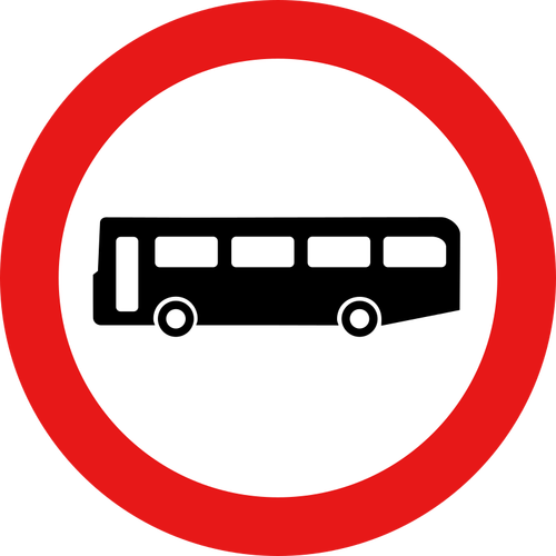 Buss trafik skylt