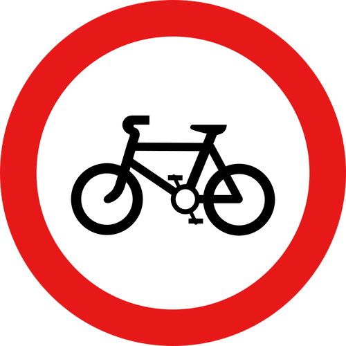 Inga cyklar tecken