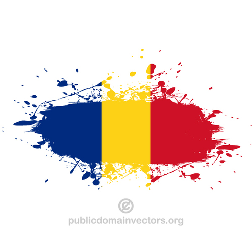 Bandiera romena grafica vettoriale