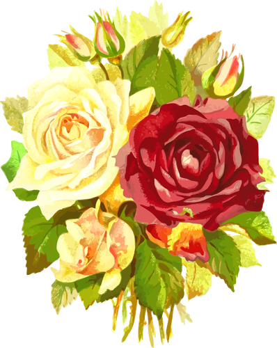 Kolorowe róże bukiet
