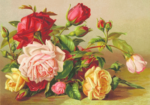 Rosas na mesa