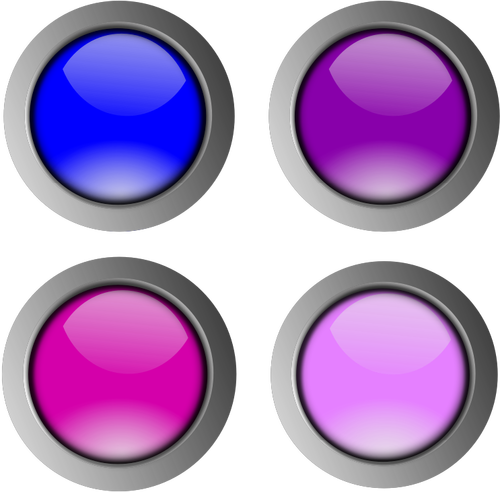 Dedo tamaño coloridos botones imagen vectorial
