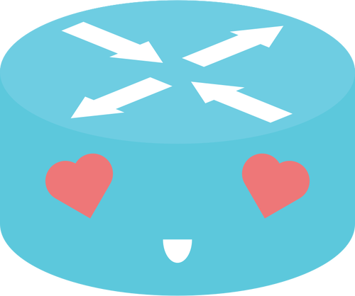 En amour routeur emoji