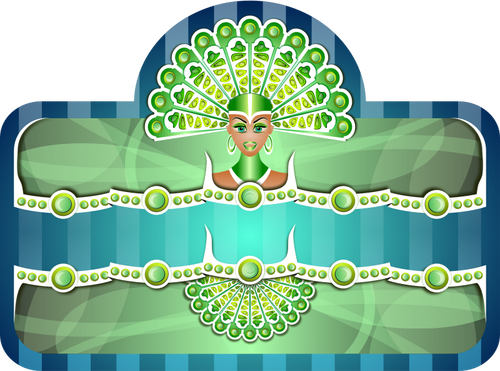 Royal peacock girl vector image