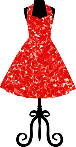 红宝石二十世纪五十年代复古礼服