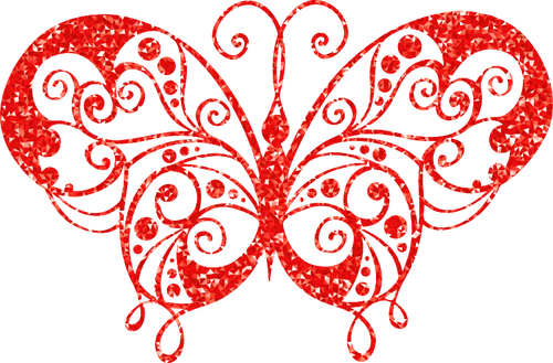 Красный диамант бабочка