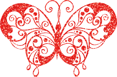 Ruby sommerfugl vektor image