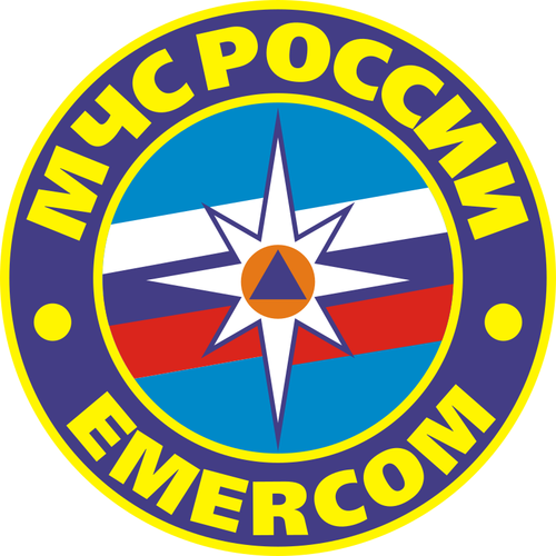 Vektor image av emblem for russisk Emergency hjelpe departementet