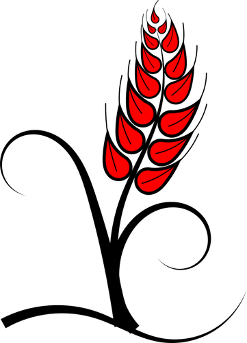 Rød rug ikon