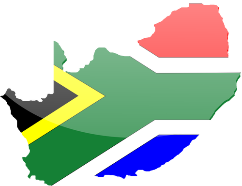 矢量图形的国家形态南非国旗
