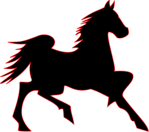 Esecuzione di immagine vettoriale cavallo