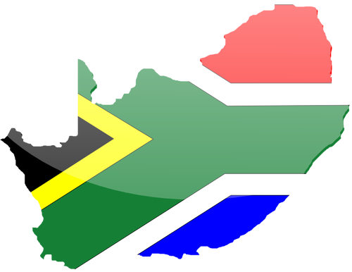 南アフリカの国旗ベクトル